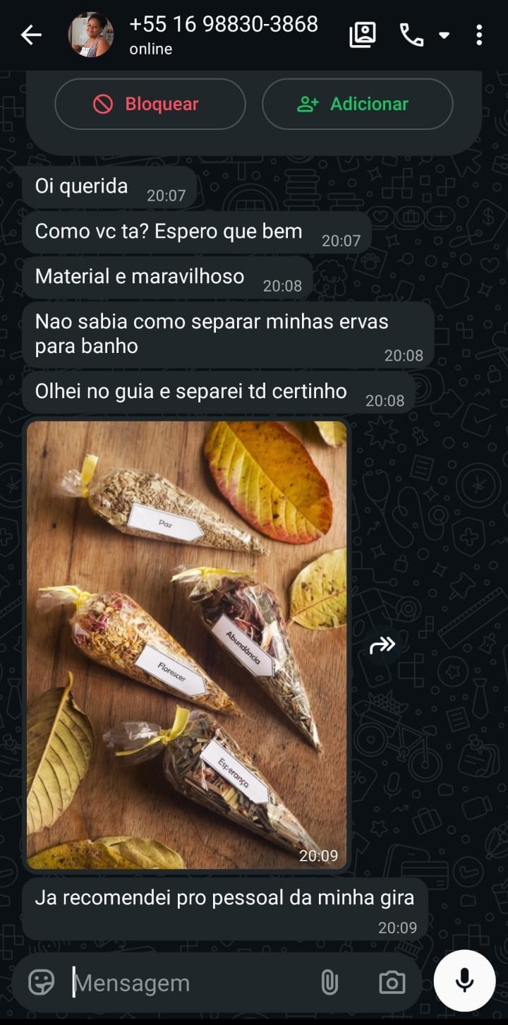 Depoimento de quem já recebeu o guia